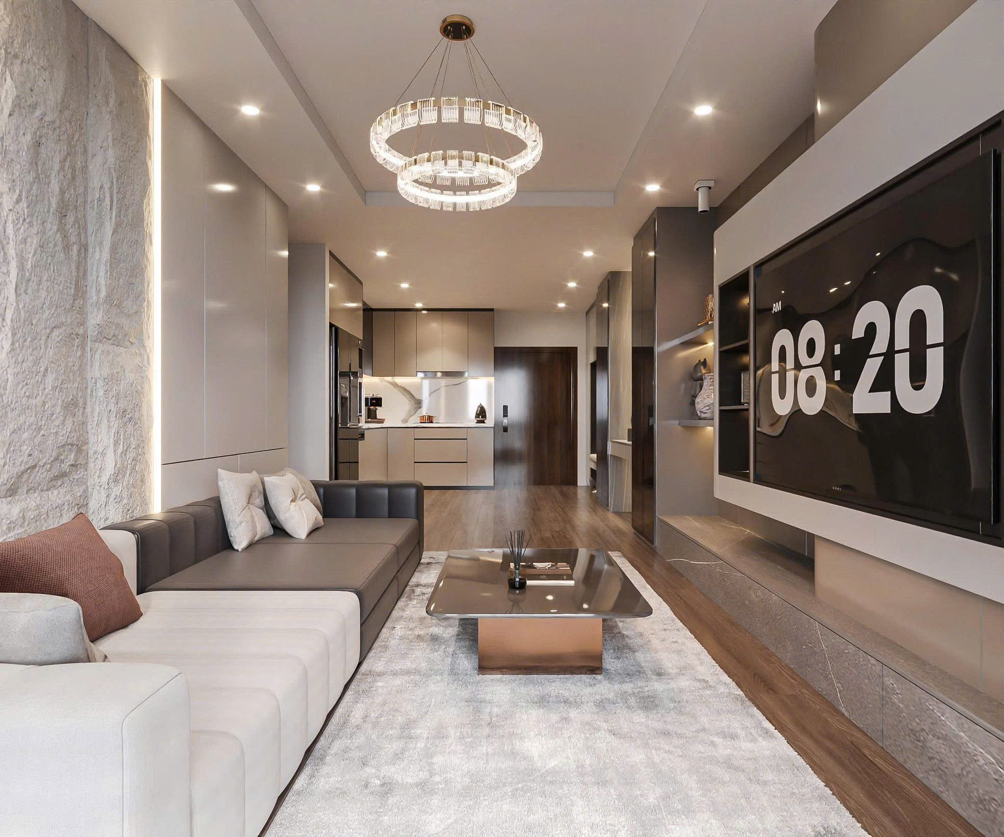 Tone màu thiết kế căn hộ hiện đại