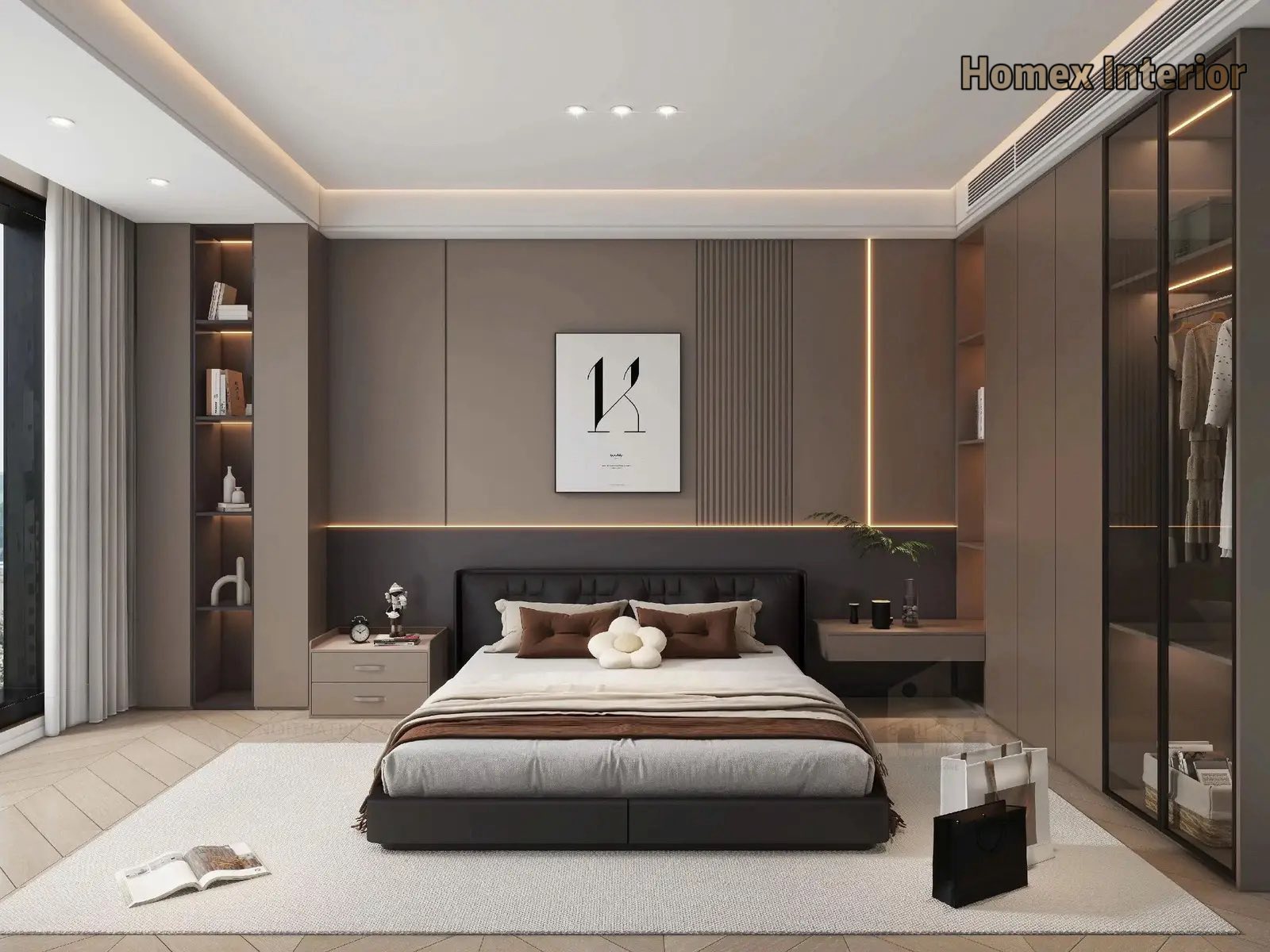 Không gian phòng ngủ hoàn thiện bởi Homex