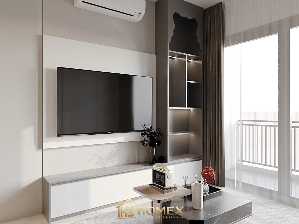 Khu bếp phối vật liệu theo bản vẽ